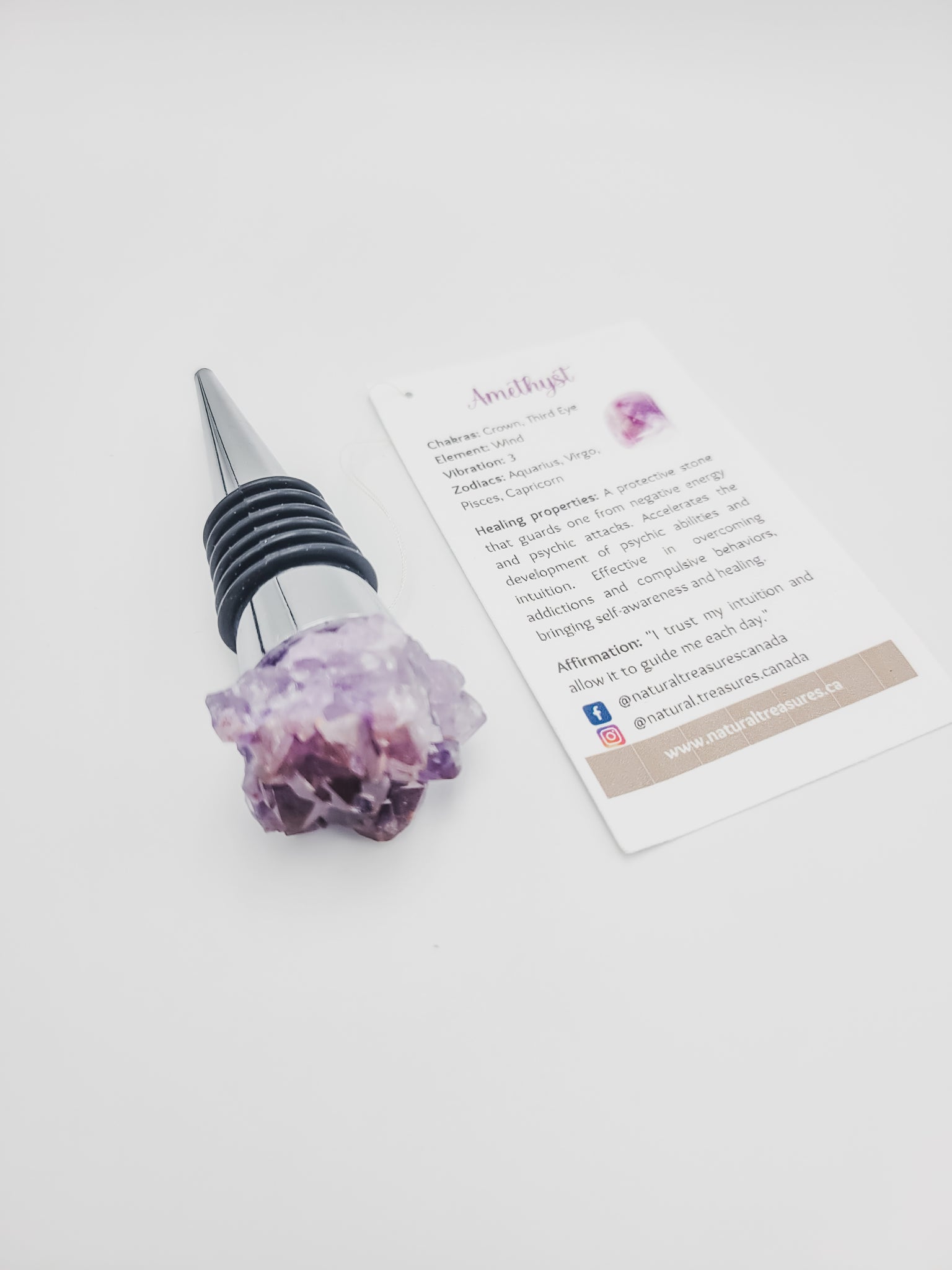 Amethyst Bottle Stopper