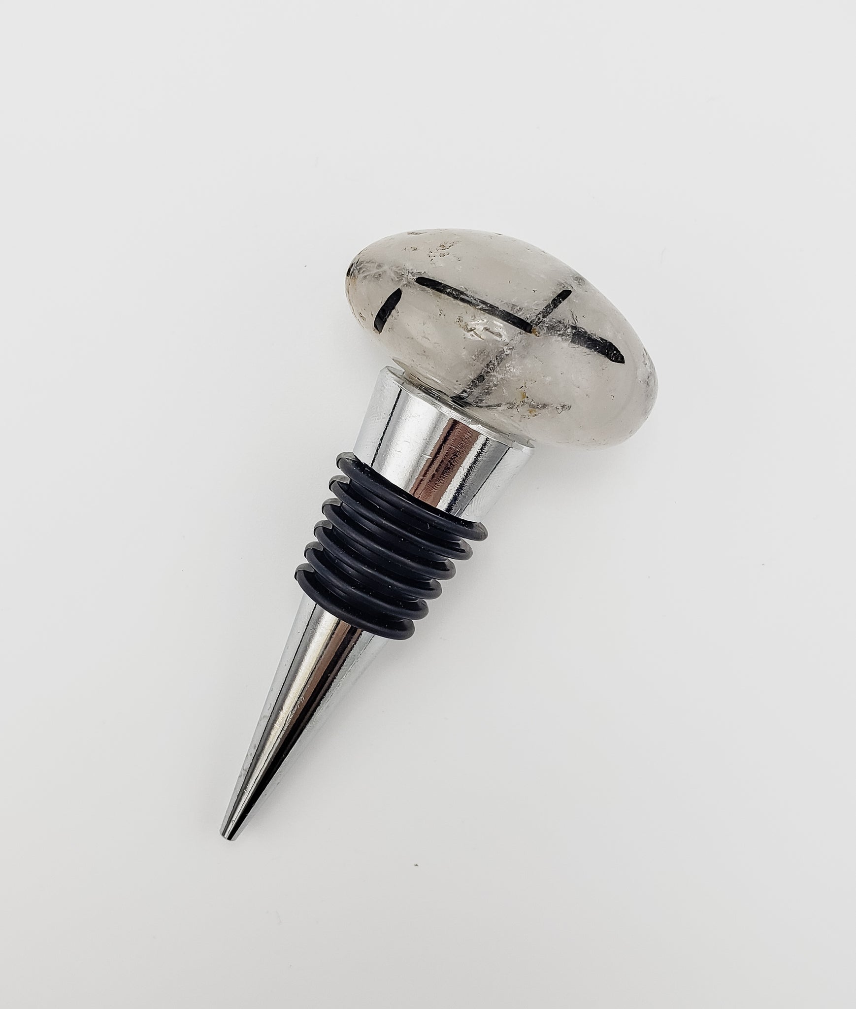 Tourmaline in Quartz Bottle Stopper